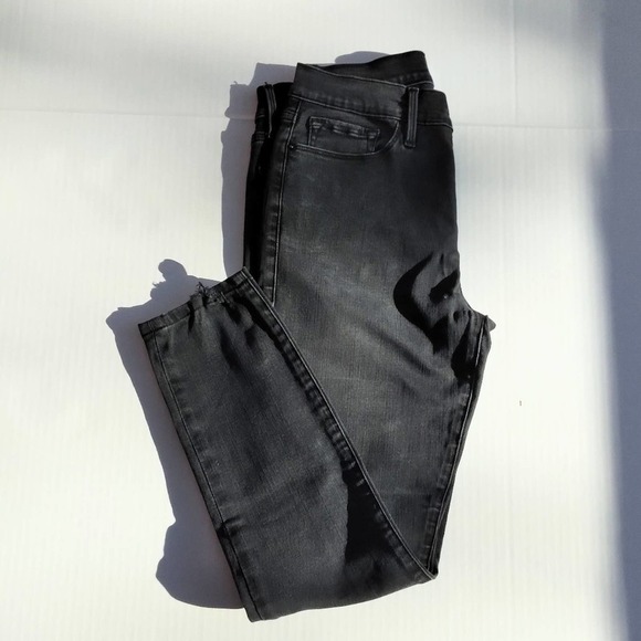 FRAME Le High Skinny Jeans Black Size 28 - Picture 3 of 12